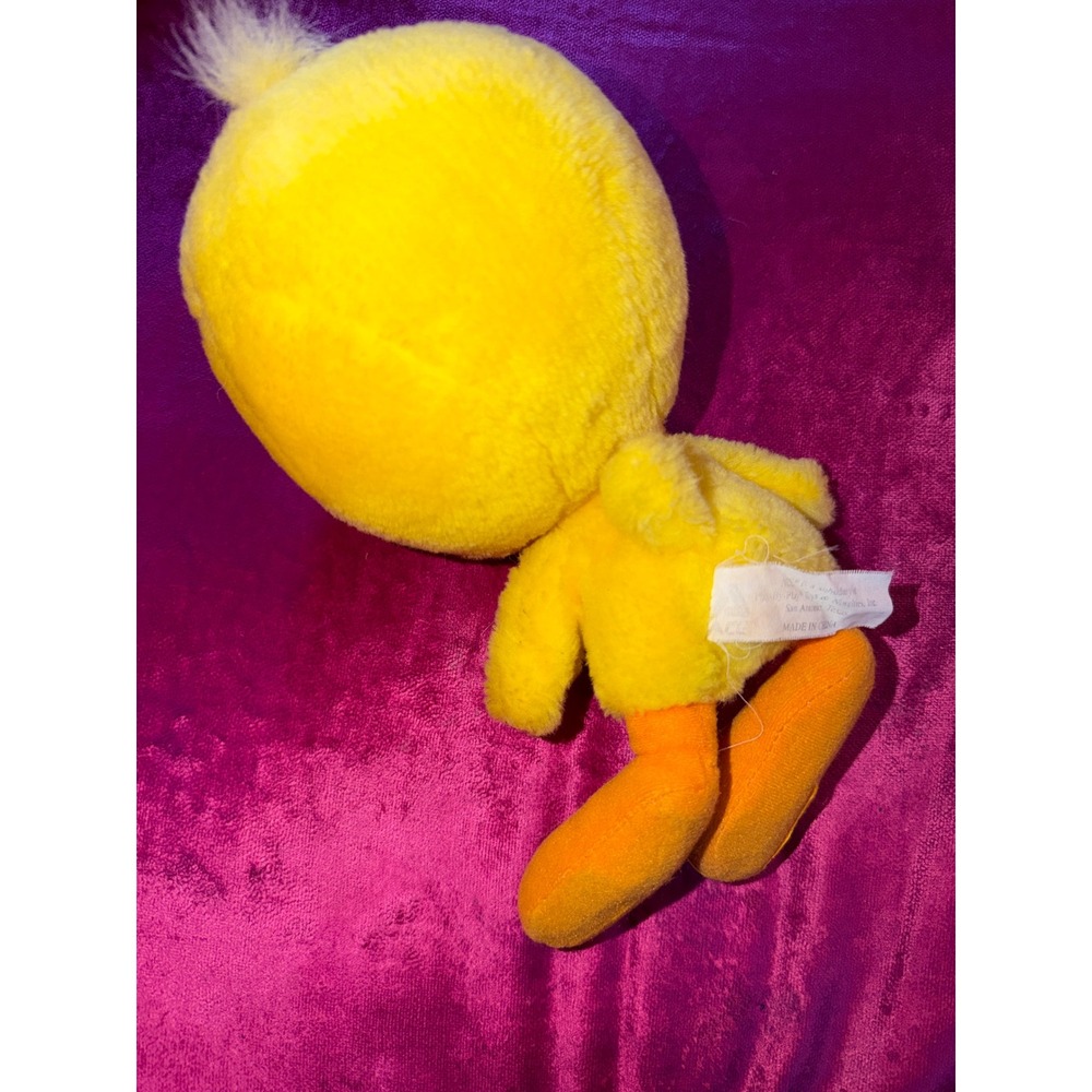 Vintage 1996 Looney Tunes Tweety Bird Plush Play-By-Play Yellow Stuffed Toy 9" - Picture 3 of 5